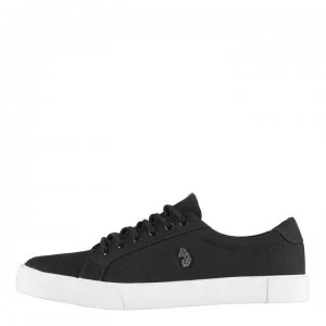 Image of Luke 1977 Arnie Low Canvas Trainers - Jet Black