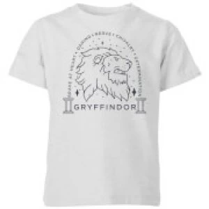 Image of Harry Potter Gryffindor Linework Kids T-Shirt - Grey - 5-6 Years