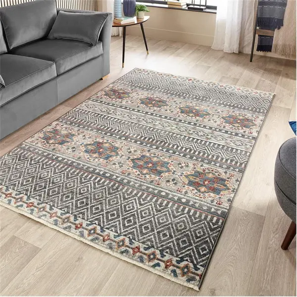 Image of Origins Mandala Stripe Decorative Accessories 160x230cm Grey 39700402165