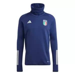 Image of adidas Italy Tiro 23 Pro Warm Top Mens - Blue