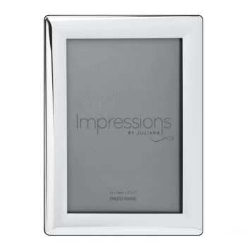 Image of 5" x 7" - Impressions Silver Plated Curve Edge Photo Frame