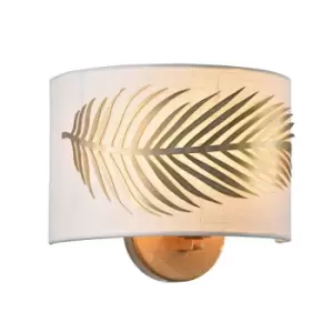 Image of Farn Wall Lamp Gold, 1 Light, E14