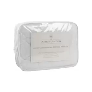 Image of The Lyndon Company - Cotton Quilted Mattress Protector Double