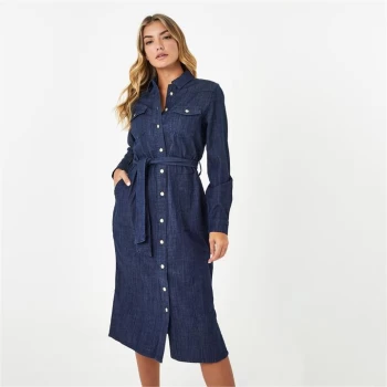 Image of Biba BIBA Maxi Denim Dress - Blue
