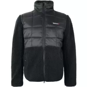 Image of Barbour Mens Lowell Fleece Jacket Black Small