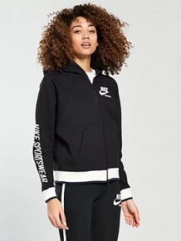 Image of Nike Sportswear Archive Full Zip Hoodie Black Size S Women
