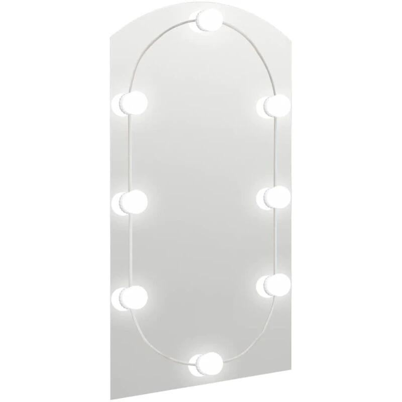 Image of VIDAXL Mirror with LED Lights 90x45cm Glass Arch Vidaxl 3102978