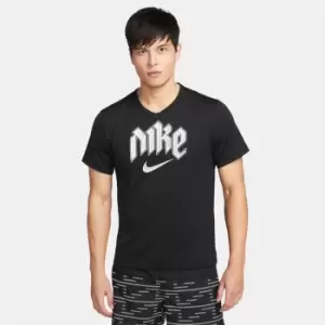 Image of Nike Dri-FIT Run Division Miler Mens Short-Sleeve Running Top - Black