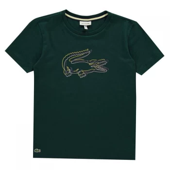 Image of Lacoste Crocodile Printed T Shirt - Green
