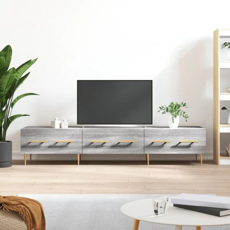 Image of Vidaxl TV Cabinet Grey Sonoma 150X36X30 Cm Engineered Wood, Grey 829146