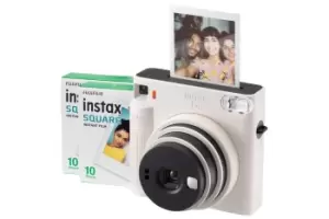 Image of Fujifilm Instax Square SQ1 Instant Camera (20 Shots) - Chalk White