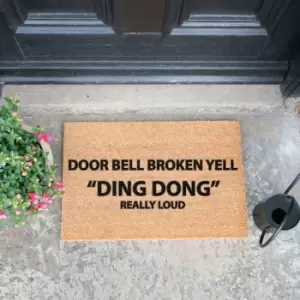 Image of Artsy Doormats Yell Ding Dong Doormat