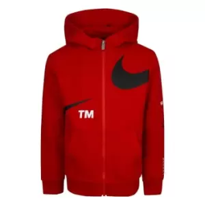 Image of Nike Swoosh Full Zip Hoodie - Red