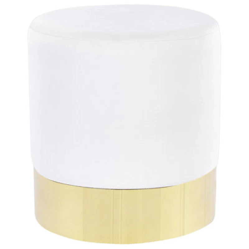 Image of Beliani Pouffe Sophia Velvet White