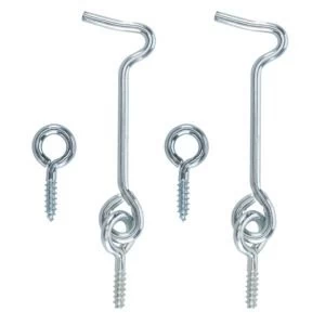 Image of BQ Zinc Effect Metal Hook Eye L51mm Pack of 2
