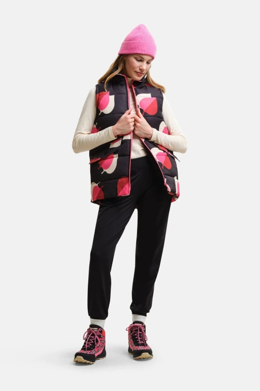 Image of Regatta Womens Insulated Water-Repellent 'Orla Kiely Bodywarmer' in Pink Size: 12 Pink Female 12