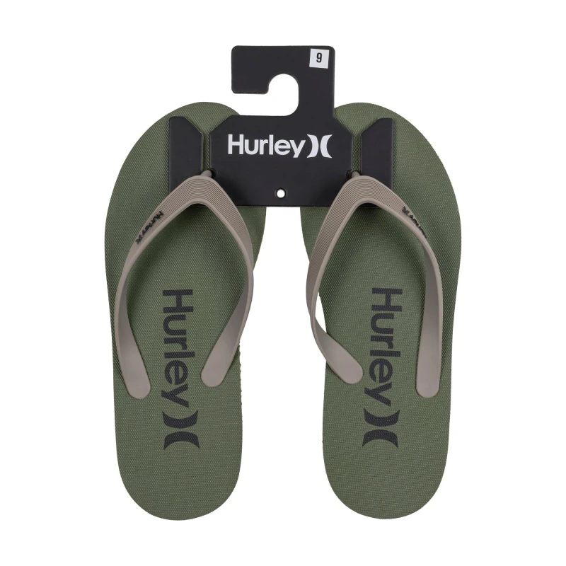 Image of Hurley 1 Pack Flip Flops Mens - Green Green 7