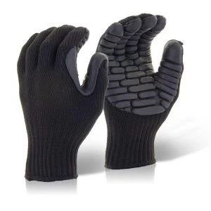 Image of Glovezilla Anti Vibration Glove Black L Ref GZAVGL Up to 3 Day