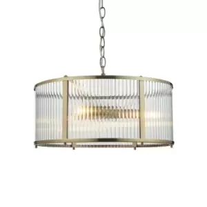 Image of Ridgeton 3 Light Decorative Ceiling Pendant Antique Brass