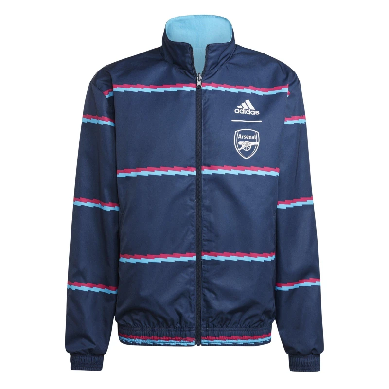Image of adidas Arsenal Anthem Jacket 2022 2023 Adults Light Blue male XS
