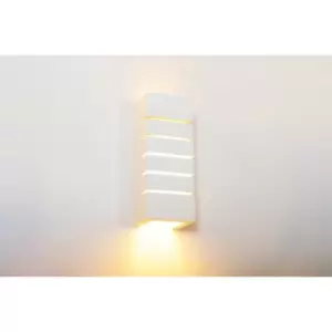 Image of Integral LED Lighting - Integral Indoor Decorative Paintable Plaster Rafina Wall Light IP20 For 1 x E14 Max 40W White