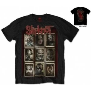Image of Slipknot New Masks Mens Blk T Shirt: Medium