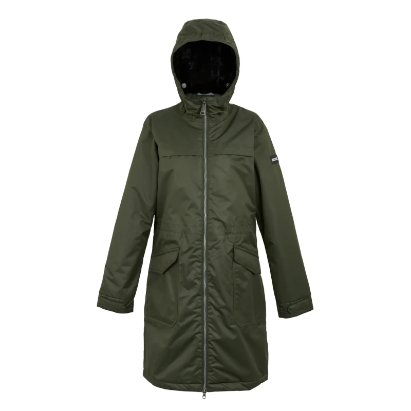 Image of Womens waterproof hooded jacket Regatta Romine II Vert Female 36