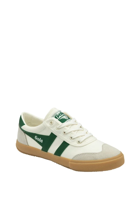 Image of Gola Womens Badminton Trainers - White/Green, Size 8, Women White/Green VX6PO Female 8