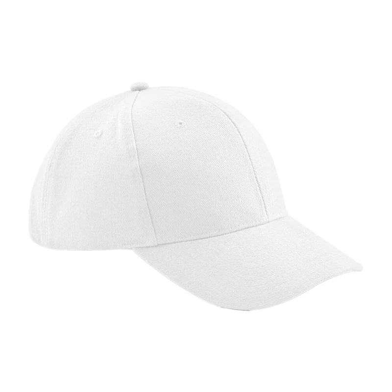Image of Beechfield Beechfield Men Pro-Style Heavy Brushed Cotton Baseball Cap Headwear in White White One Size Male 5055747773651