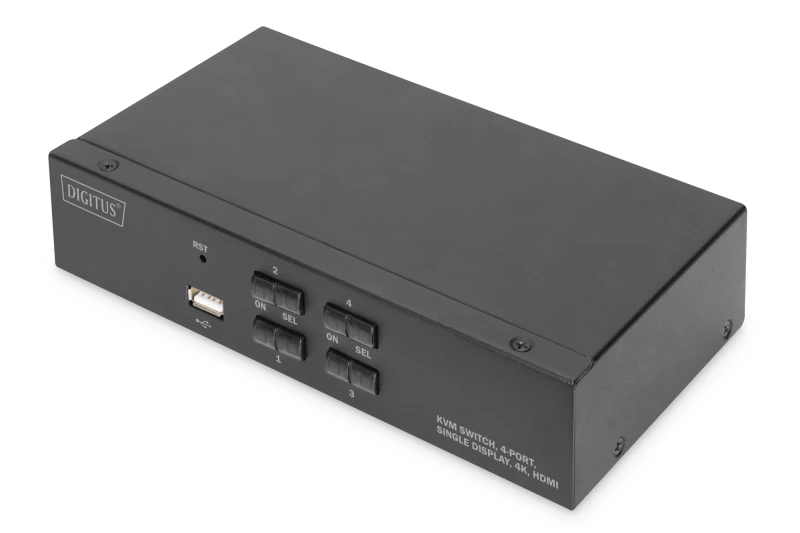 Image of Digitus KVM Switch. 4 Port. Single Display. 4K. HDMI