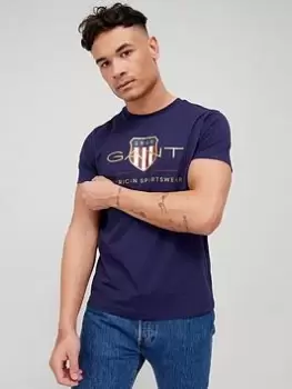 Image of GANT Men Archive Shield T-Shirt (4XL) Blue