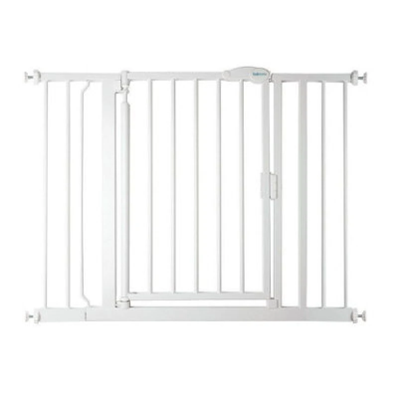 Image of Safetots Pressure Fit Self Closing Stair Gate, 103.8Cm - 110.8Cm, White, Auto Closing Baby Gate, Safety Barrier