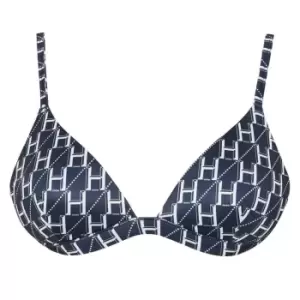 Image of Hugo Mono Triangle Bikini Top - Blue