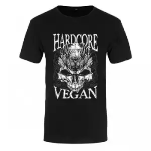 Image of Grindstore Mens Hardcore Vegan T-Shirt (L) (Black/White)