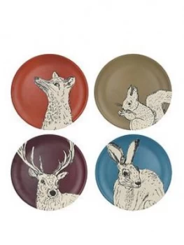 Image of Kitchencraft Into The Wild Set Of 4 Bamboo Fibre Dinner Plates