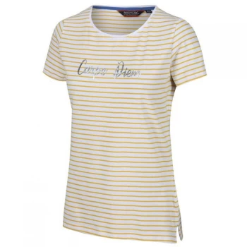 Image of Regatta Olwyn Stripe Organic T-Shirt - YellowSulphr