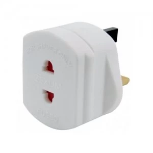 Image of Zexum UK Mains To 2 Pin Shaver Socket Toothbrush Adapter Plug