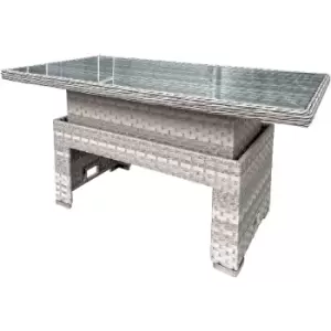 Image of Rattan Rising Table in Dove Grey