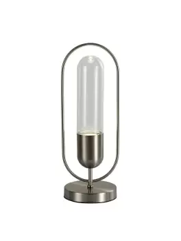 Image of Table Lamp, 1 x 7W LED, 4000K, 790lm, Satin Nickel, Clear