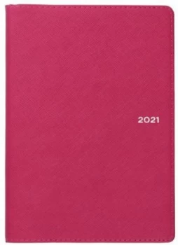 Image of Collins Melbourne B6 Week to View 2021 Diary Pink