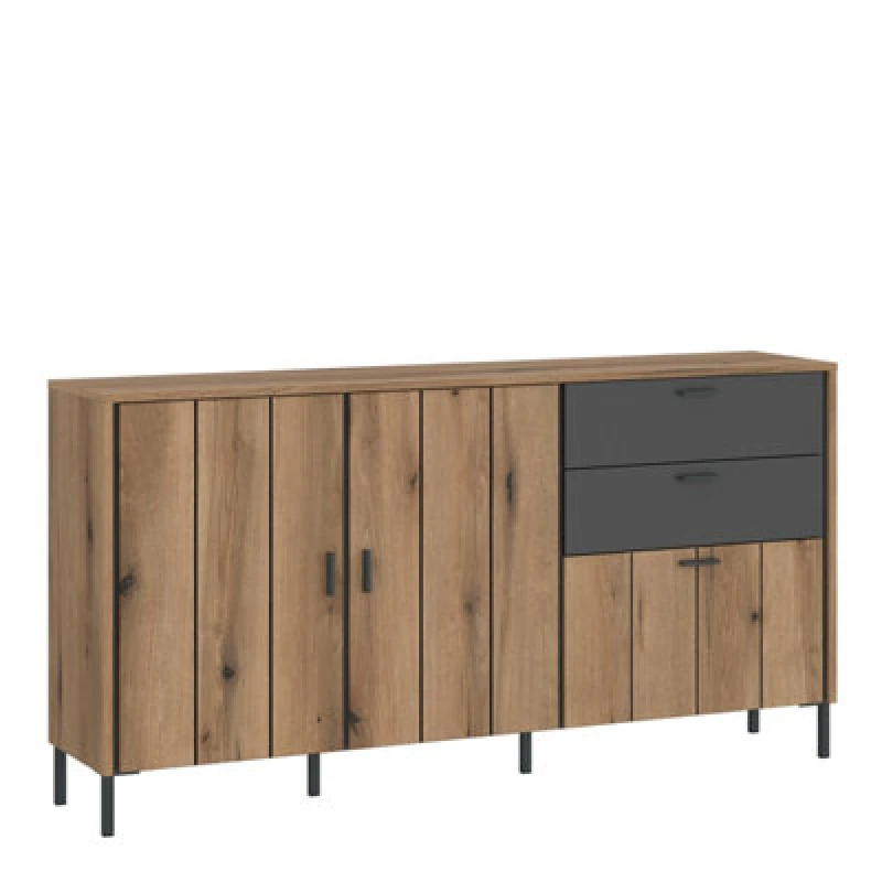 Image of Furniture To Go Arundel Sideboard 2 Door 1 Flap 2 Drawer In Oak/grey