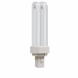 Image of Crompton 18W CFL G24d-2 2 Pin Opal D Type Bulb - Cool White