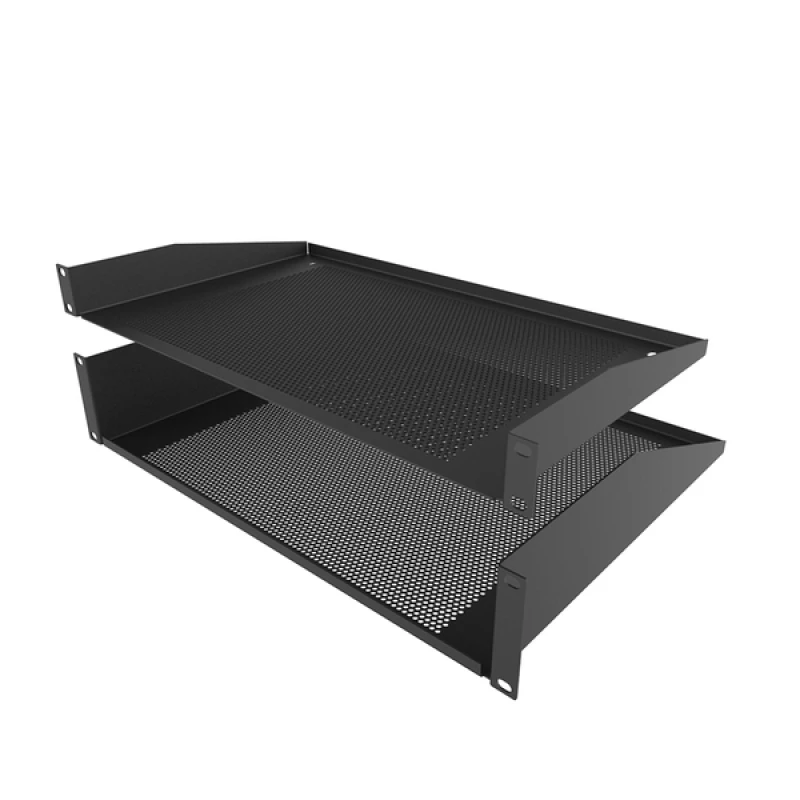 Image of Penn Elcom 2U Vented Rack Shelf Black