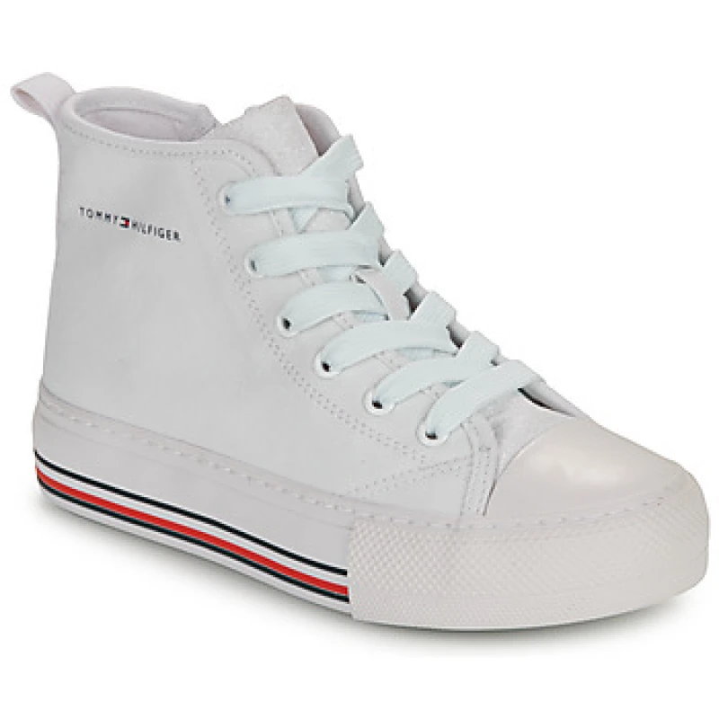 Image of Tommy Hilfiger Tommy Hi Top Lace - White White 3.5