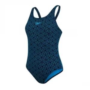 Image of Speedo Boomstar Allover Muscleback Swimsuit 40" Navy/Blue