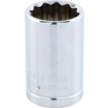 Image of Yamoto - Socket Bi-hexagon 1/2' Square Drive 17MM Chrome Vanadium (12-Point)