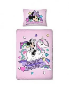 Image of Minnie Mouse Believe Toddler Duvet Cover, One Colour