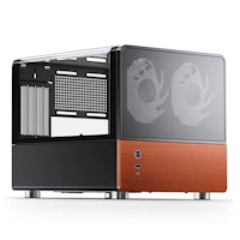 Image of Jonsbo V12 Micro-ATX Panoramic Mini-Tower Case - Black