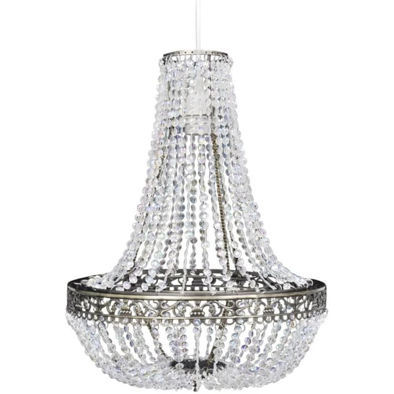 Image of vidaXL Crystal Pendant Chandelier 36.5x46cm Ceiling Lighting Fixture Lamp