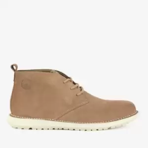 Image of Barbour Mens Oak Leather Chukka Boots - Taupe - UK 9